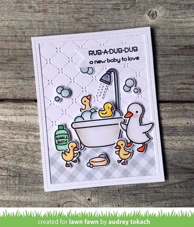 Lawn Fawn Rub-A-Dub-Dub Clear Stamps (LF1583) Lawn Fawn Rub-A-Dub-Dub Clear Stamps (LF1583)