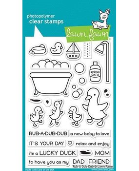 Lawn Fawn Rub-A-Dub-Dub Clear Stamps (LF1583) Lawn Fawn Rub-A-Dub-Dub Clear Stamps (LF1583)