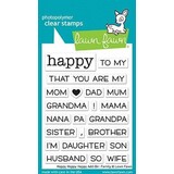 Lawn Fawn Happy Happy Happy Add-On: Family Clear Stamps (LF1585)