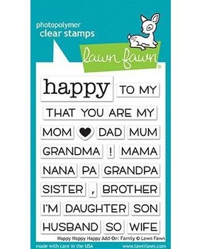 Lawn Fawn Happy Happy Happy Add-On: Family Clear Stamps (LF1585) Lawn Fawn Happy Happy Happy Add-On: Family Clear Stamps (LF1585)