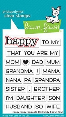 Lawn Fawn Happy Happy Happy Add-On: Family Die (LF1586) Lawn Fawn Happy Happy Happy Add-On: Family Die (LF1586)