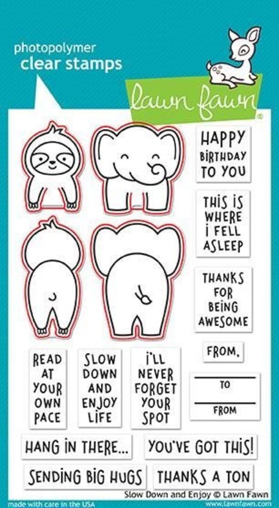 Lawn Fawn Slow Down and Enjoy Clear Stamps (LF1602) Lawn Fawn Slow Down and Enjoy Clear Stamps (LF1602)