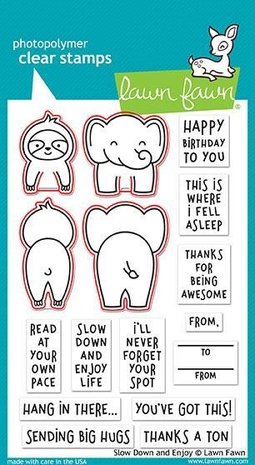 Lawn Fawn Slow Down and Enjoy Clear Stamps (LF1602) Lawn Fawn Slow Down and Enjoy Clear Stamps (LF1602)