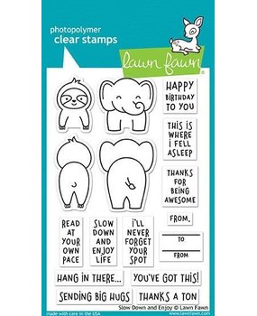 Lawn Fawn Slow Down and Enjoy Clear Stamps (LF1602) Lawn Fawn Slow Down and Enjoy Clear Stamps (LF1602)