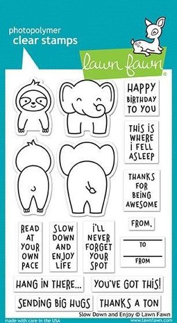 Lawn Fawn Slow Down and Enjoy Clear Stamps (LF1602) Lawn Fawn Slow Down and Enjoy Clear Stamps (LF1602)