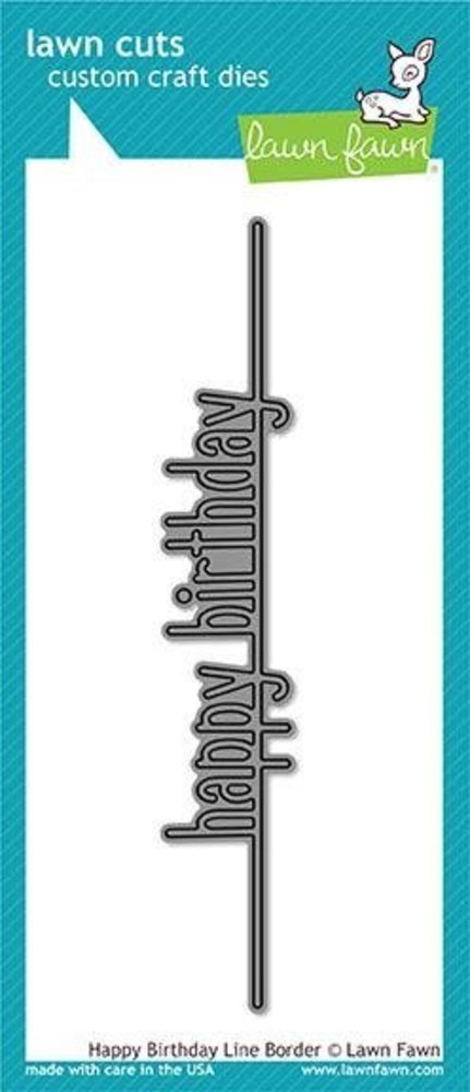 Lawn Fawn Happy Birthday Line Border Die (LF1615)