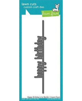 Lawn Fawn Happy Birthday Line Border Die (LF1615)