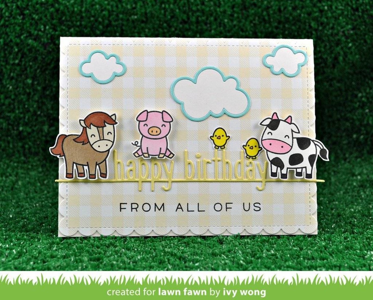 Lawn Fawn Happy Birthday Line Border Die (LF1615)