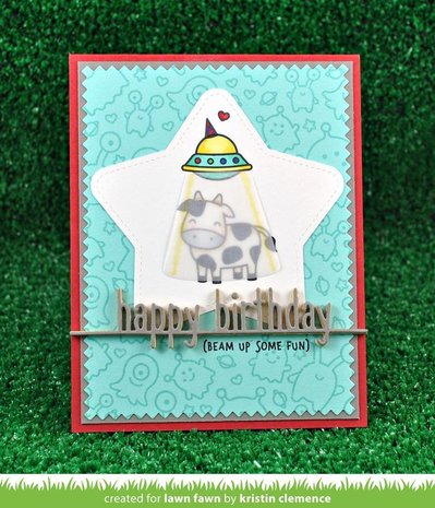 Lawn Fawn Happy Birthday Line Border Die (LF1615)