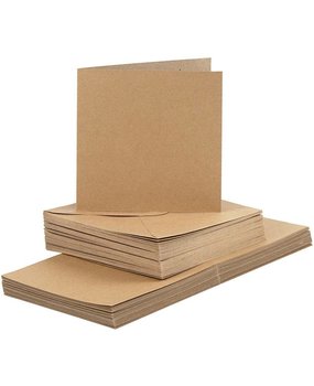 Paperpads.nl SELECT Kaarten & Enveloppen Set Naturel 15x15 cm  (23117) Paperpads.nl SELECT Kaarten & Enveloppen Set Naturel 15x15 cm  (23117)