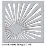 My Favorite Things Sunrise Radiating Rays Stencil (ST-103)