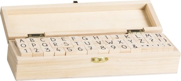 Heyda Alfabet Stempel Set In Houten Kist (204888681) Heyda Alfabet Stempel Set In Houten Kist (204888681)