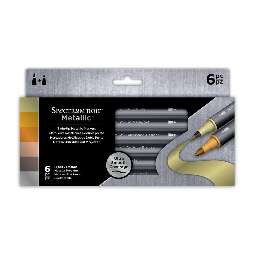 Spectrum Noir Twin-tip Metallic Markers Precious Metals (SPECN-MM-MET6) Spectrum Noir Twin-tip Metallic Markers Precious Metals (SPECN-MM-MET6)