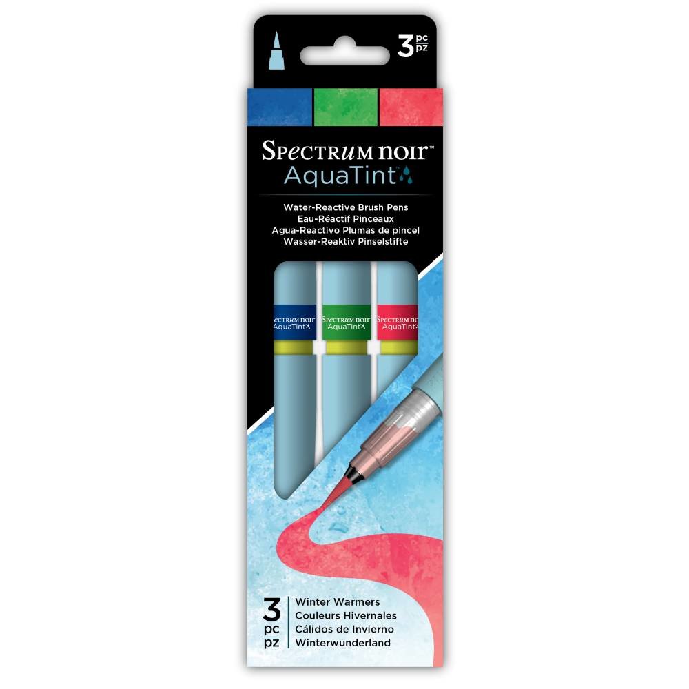 Spectrum Noir Aquatint Water-Reactive Brush Pens Winter Warmers (SPECN-AQTNT-WINT3) Spectrum Noir Aquatint Water-Reactive Brush Pens Winter Warmers (SPECN-AQTNT-WINT3)