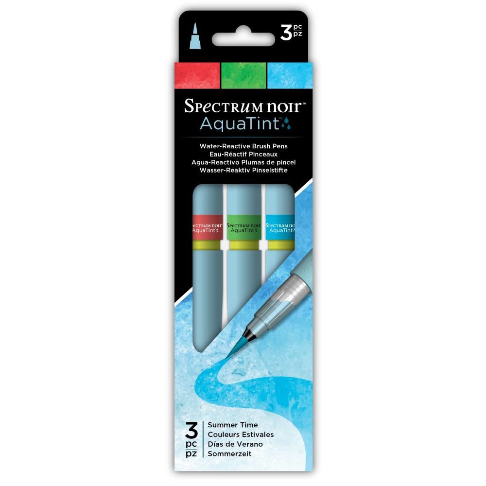 Spectrum Noir Aquatint Water-Reactive Brush Pens Summer Time (SPECN-AQTNT-SUM3) Spectrum Noir Aquatint Water-Reactive Brush Pens Summer Time (SPECN-AQTNT-SUM3)