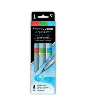 Spectrum Noir Aquatint Water-Reactive Brush Pens Summer Time (SPECN-AQTNT-SUM3) Spectrum Noir Aquatint Water-Reactive Brush Pens Summer Time (SPECN-AQTNT-SUM3)