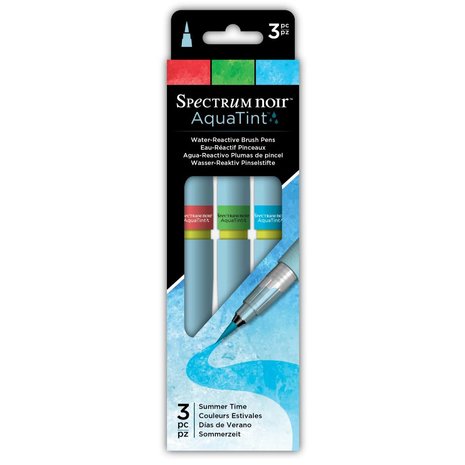 Spectrum Noir Aquatint Water-Reactive Brush Pens Summer Time (SPECN-AQTNT-SUM3) Spectrum Noir Aquatint Water-Reactive Brush Pens Summer Time (SPECN-AQTNT-SUM3)