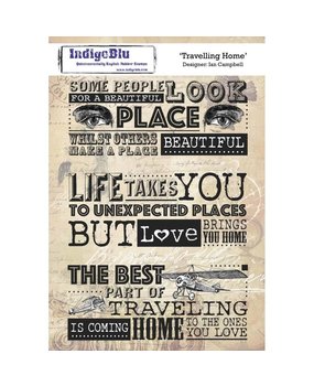IndigoBlu Travelling Home A5 Rubber Stamp (IND0397) IndigoBlu Travelling Home A5 Rubber Stamp (IND0397)