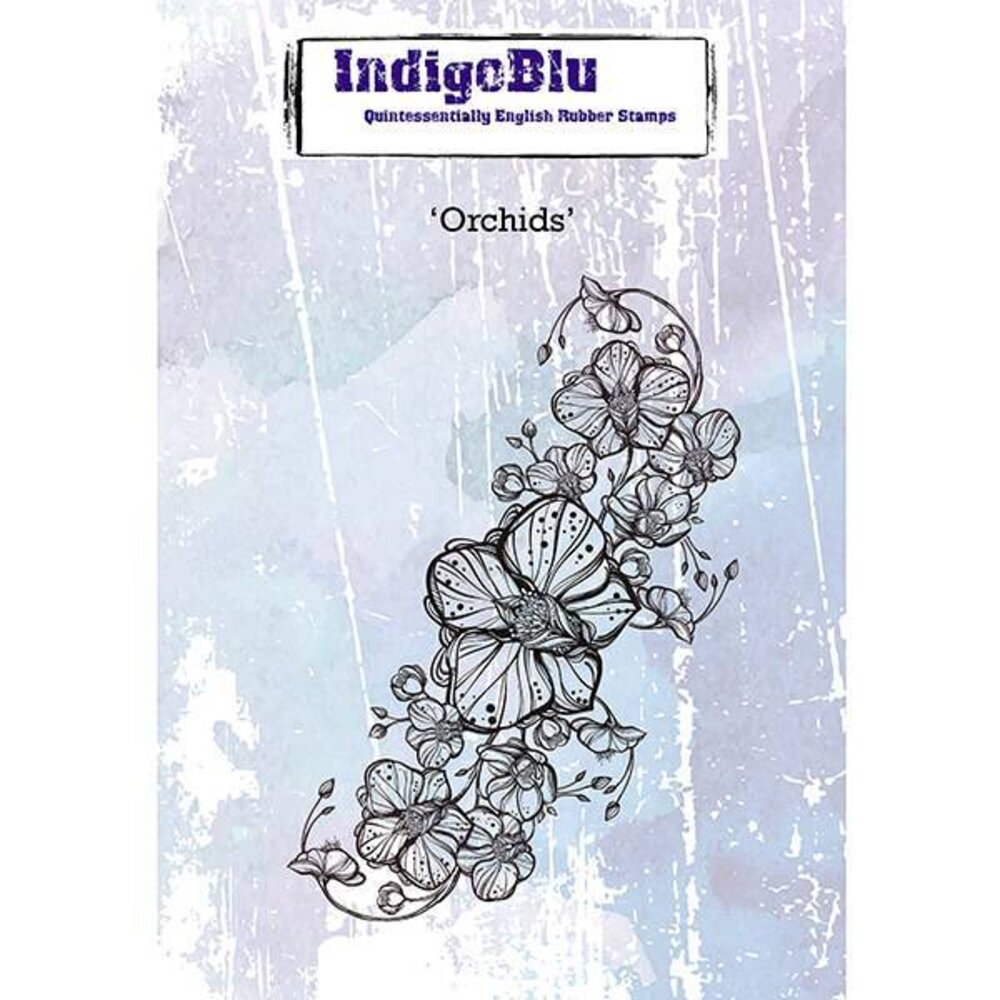 IndigoBlu Orchids A6 Rubber Stamp (IND0419) IndigoBlu Orchids A6 Rubber Stamp (IND0419)