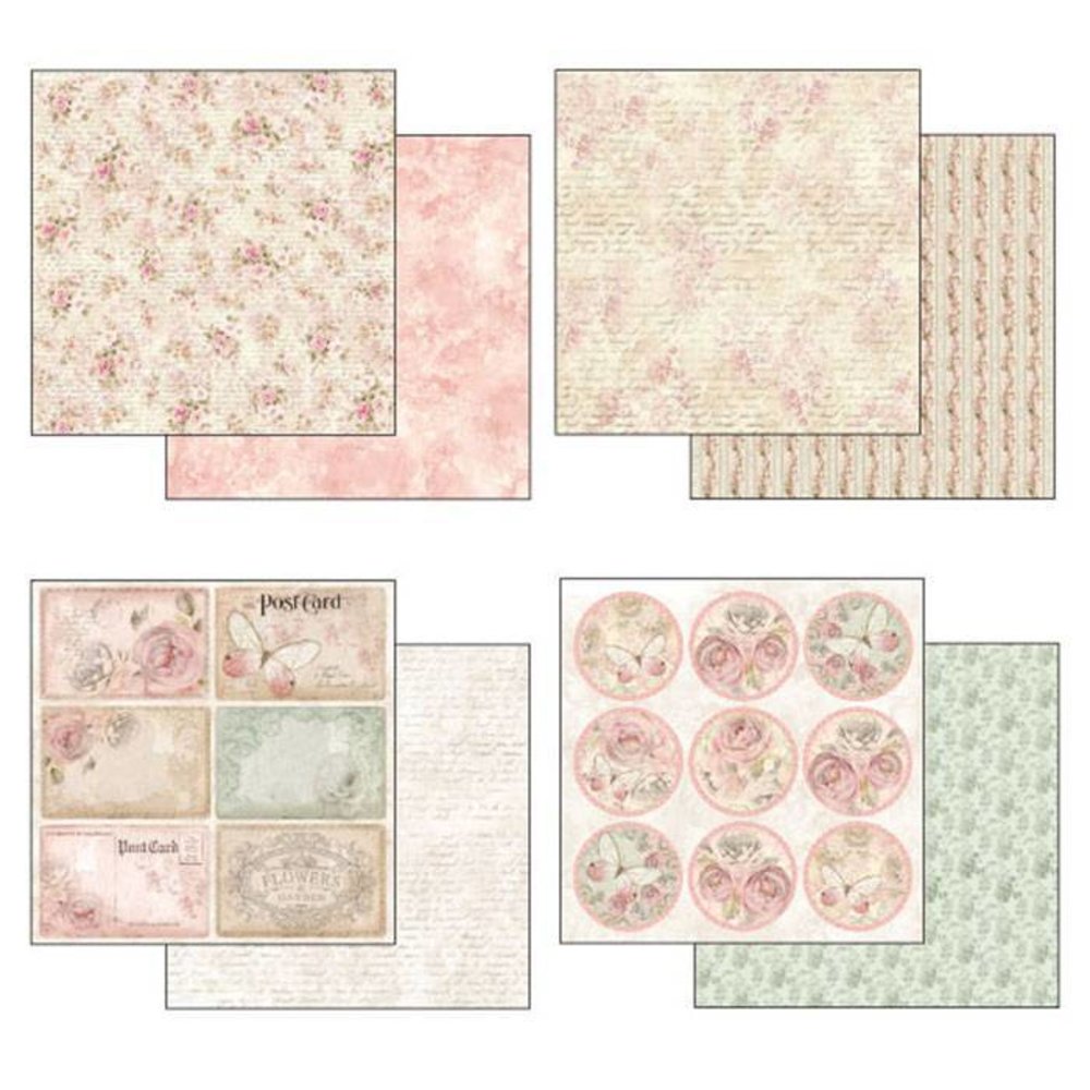Stamperia Shabby Rose 12x12 Inch Paper Pack (SBBL12) Stamperia Shabby Rose 12x12 Inch Paper Pack (SBBL12)
