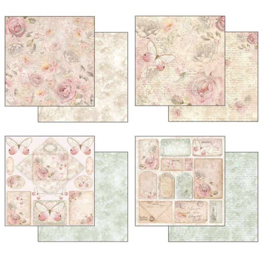 Stamperia Shabby Rose 12x12 Inch Paper Pack (SBBL12) Stamperia Shabby Rose 12x12 Inch Paper Pack (SBBL12)