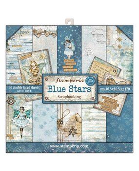 Stamperia Blue Stars 12x12 Inch Paper Pack (SBBL35) Stamperia Blue Stars 12x12 Inch Paper Pack (SBBL35)