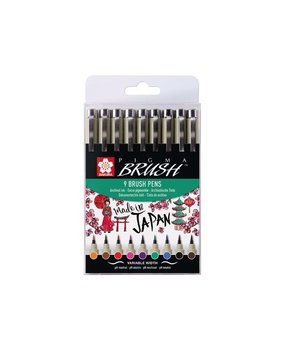 SAKURA Pigma Brush Set (9pcs) (POXSDKBR9) SAKURA Pigma Brush Set (9pcs) (POXSDKBR9)