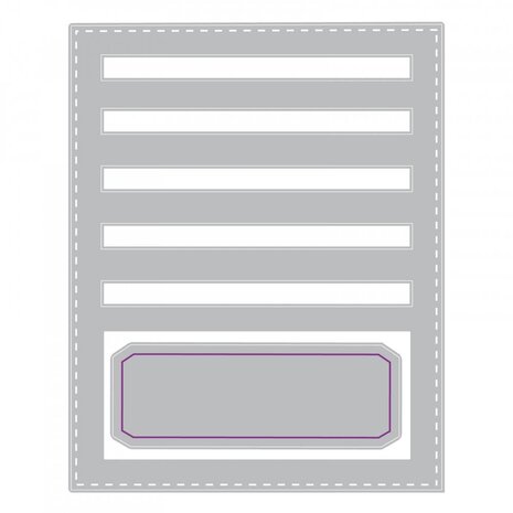 Sizzix Thinlits Alterations Stitched Slots (662697) Sizzix Thinlits Alterations Stitched Slots (662697)