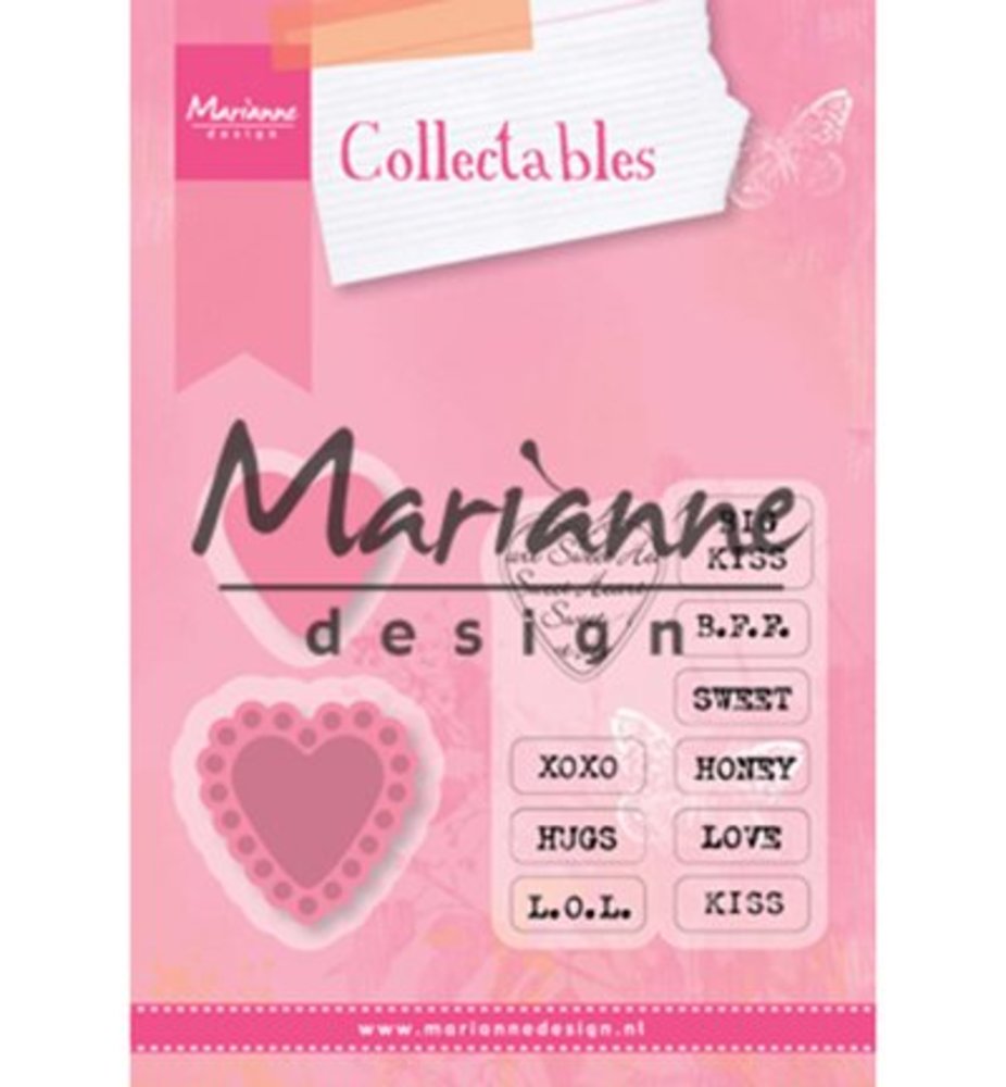 Marianne Design SUPER KNALLER Collectable Suikergoed Harten Engels (COL1307) Marianne Design SUPER KNALLER Collectable Suikergoed Harten Engels (COL1307)