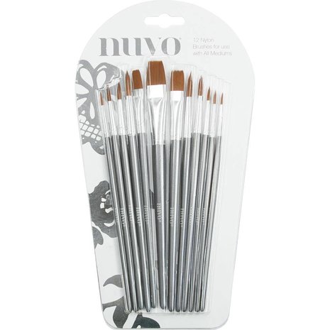 Nuvo Paint Brushes 12/Pkg (972N)