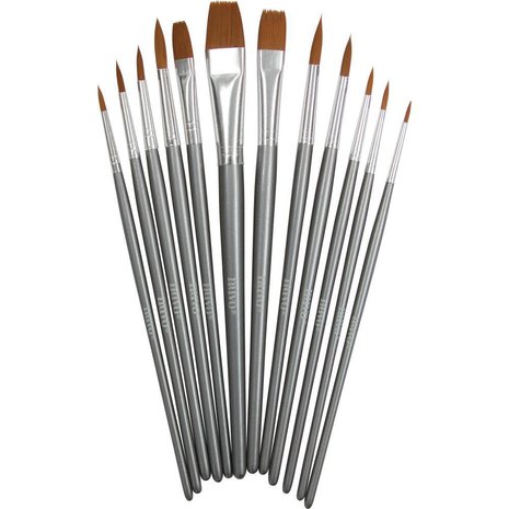 Nuvo Paint Brushes 12/Pkg (972N)