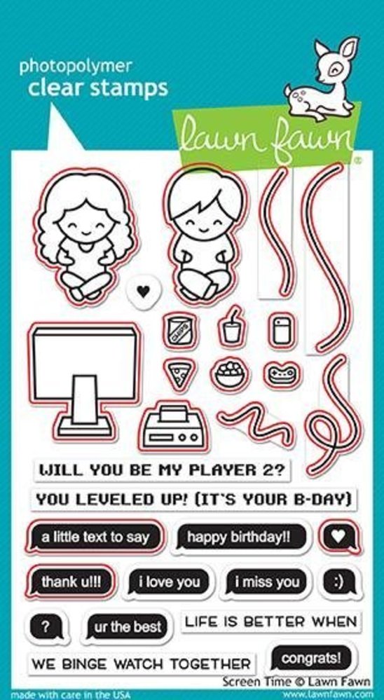 Lawn Fawn Screen Time Clear Stamps (LF1684) Lawn Fawn Screen Time Clear Stamps (LF1684)