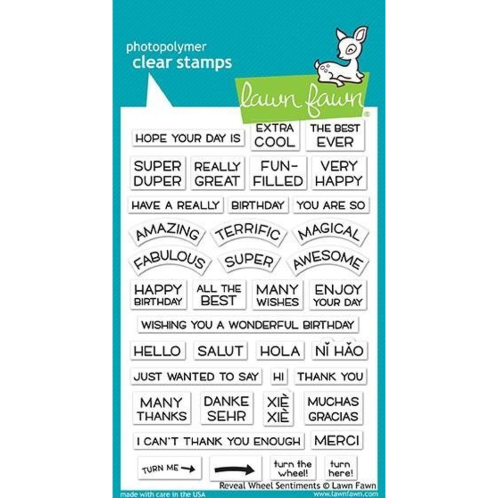 Lawn Fawn Reveal Wheel Sentiments Clear Stamps (LF1701) - Paperpads.nl