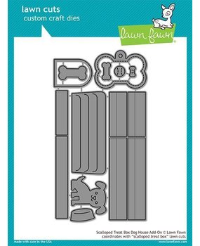 Lawn Fawn Scalloped Treat Box Dog House Add-On Dies (LF1704)