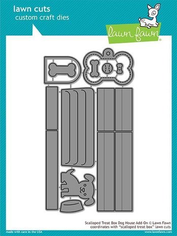 Lawn Fawn Scalloped Treat Box Dog House Add-On Dies (LF1704)