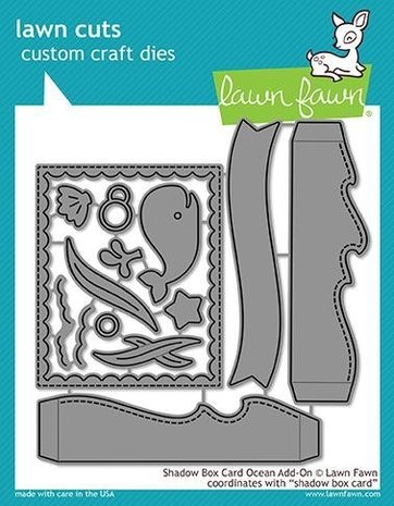 Lawn Fawn Shadow Box Card Ocean Add-On Dies (LF1705) Lawn Fawn Shadow Box Card Ocean Add-On Dies (LF1705)
