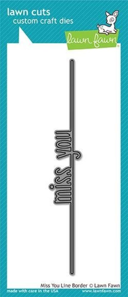 Lawn Fawn Miss You Line Border Die (LF1709)