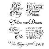 Stamperia Natural Rubber Stamps Words (WTKCC17)