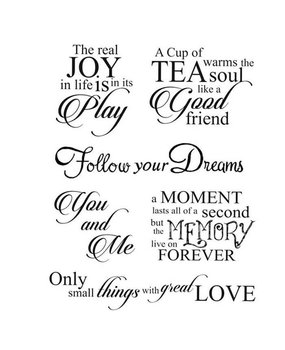 Stamperia Natural Rubber Stamps Words (WTKCC17)