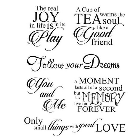 Stamperia Natural Rubber Stamps Words (WTKCC17)