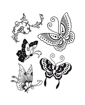 Stamperia Natural Rubber Stamps Butterfly (WTKCC19)*