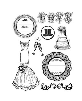 Stamperia Natural Rubber Stamps Wedding (WTKCC22)* Stamperia Natural Rubber Stamps Wedding (WTKCC22)*