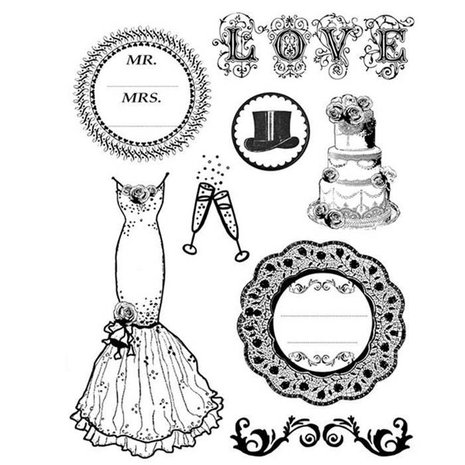 Stamperia Natural Rubber Stamps Wedding (WTKCC22) Stamperia Natural Rubber Stamps Wedding (WTKCC22)