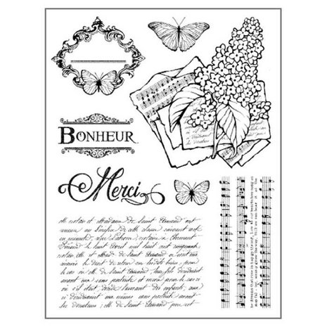 Stamperia Natural Rubber Stamps Lilac (WTKCC103)