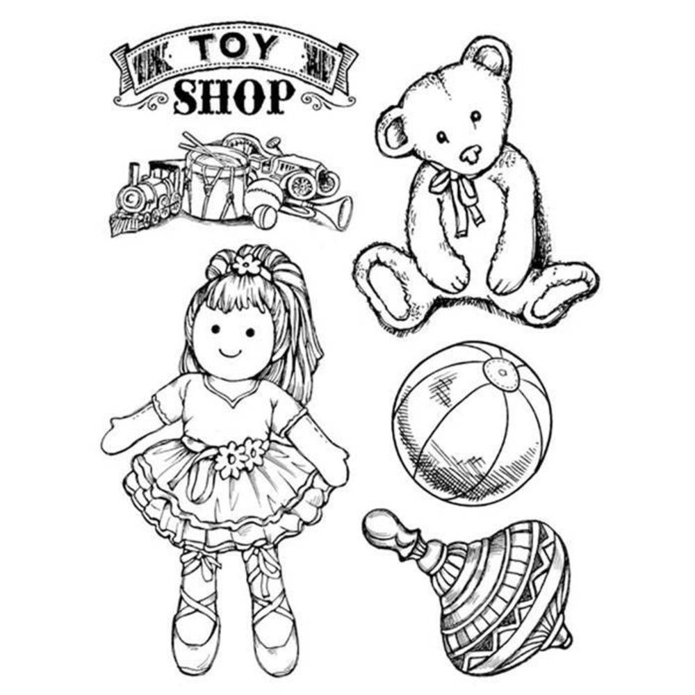 Stamperia Natural Rubber Stamps Toy Shop (WTKCC109) Stamperia Natural Rubber Stamps Toy Shop (WTKCC109)
