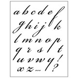Stamperia Natural Rubber Stamps Italic Alphabet (WTKCC119)*