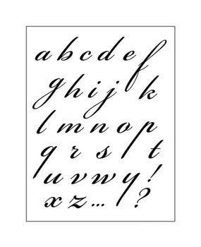 Stamperia Natural Rubber Stamps Italic Alphabet (WTKCC119)* Stamperia Natural Rubber Stamps Italic Alphabet (WTKCC119)*