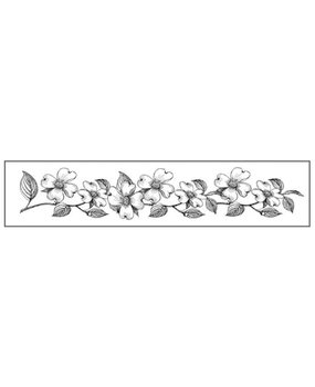 Stamperia Natural Rubber Stamp Flowers Bordure (WTKCC77) Stamperia Natural Rubber Stamp Flowers Bordure (WTKCC77)