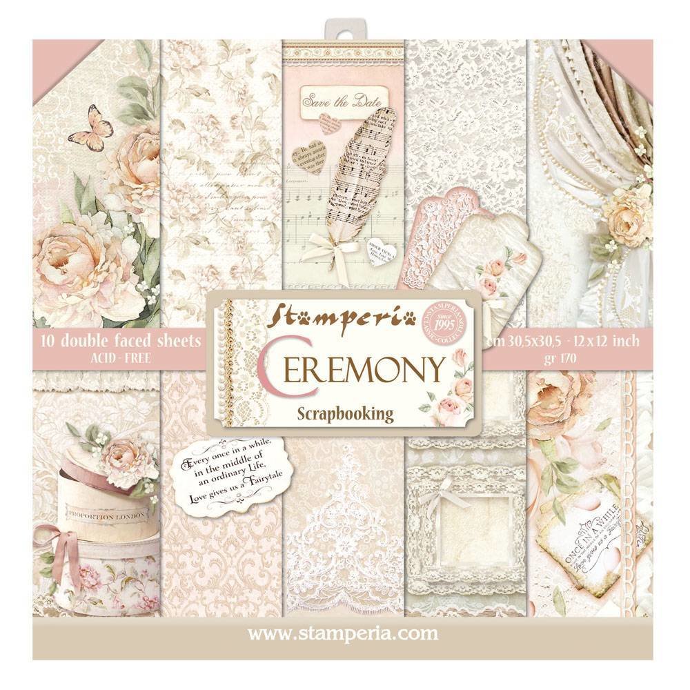 Stamperia Ceremony 12x12 Inch Paper Pack (SBBL42) Stamperia Ceremony 12x12 Inch Paper Pack (SBBL42)