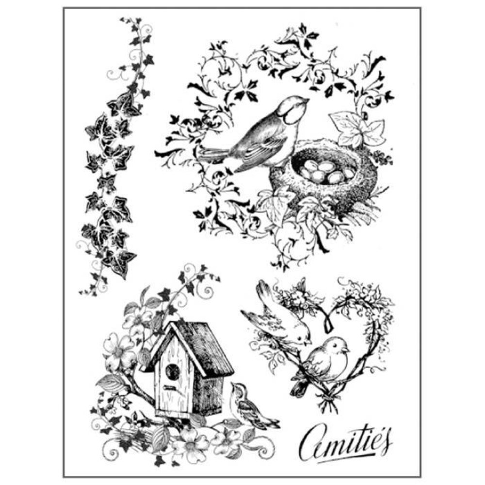 Stamperia Natural Rubber Stamps Nests (WTKCC63) Stamperia Natural Rubber Stamps Nests (WTKCC63)